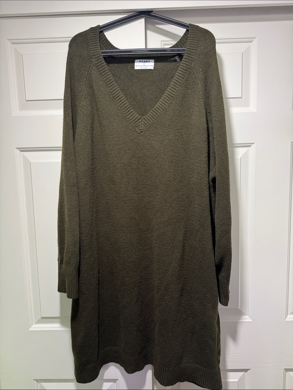 Old Navy Olive Green V-Neck Sweater Tunic